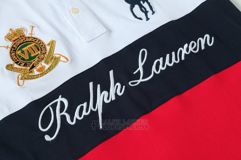Ralph Lauren Homme Pony Polo Crest Blanc Noir Rouge